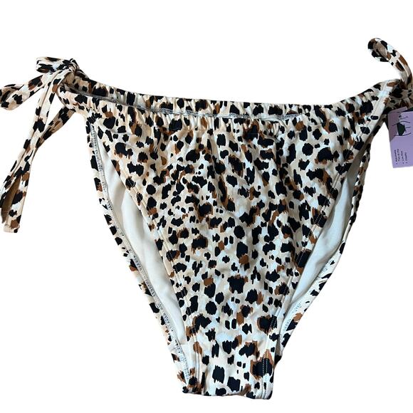 Wild Fable Women's Animal Print Side-Tie High Leg Bikini Bottom - Size XXS - NWT - Picture 1 of 7